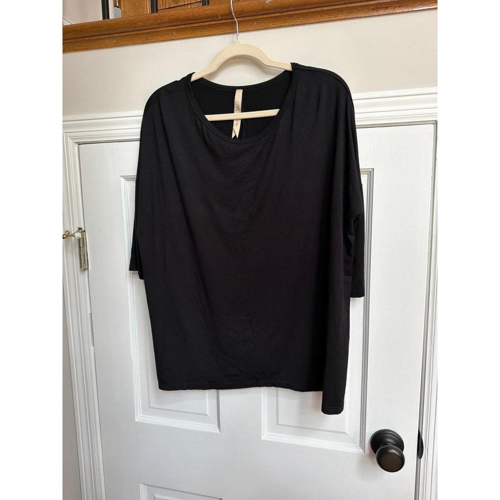 Natural Life relaxed-fit knit black shirt women's small